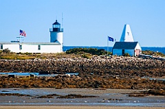 Cape Porpoise Lighthouse Tower and Boathouse in Maine